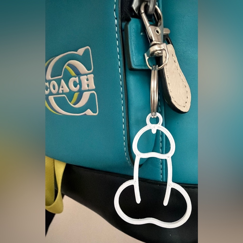 Penis Bag Charm Keychain- 3D Printed - Picture 6 of 12